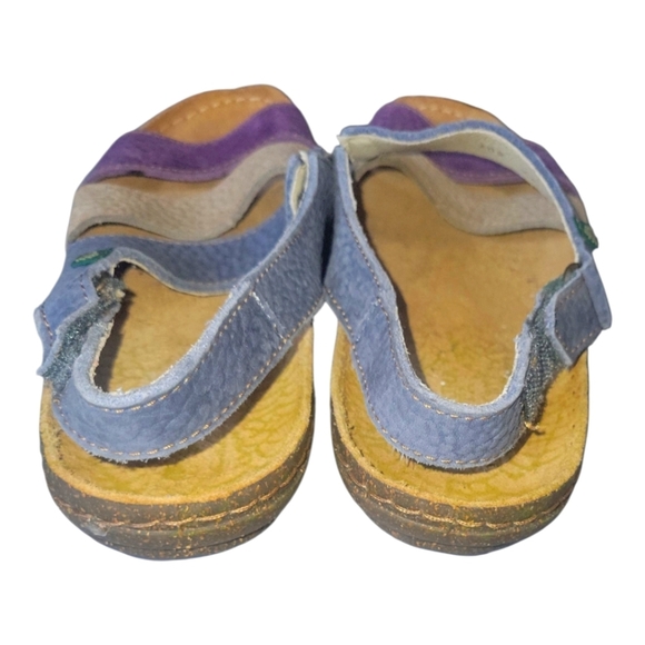 El Naturalista Multi Color Velcro Eco Friendly Leather Strappy Sandals Sz 42 - Picture 2 of 10